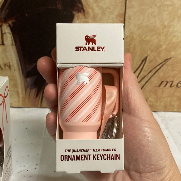 Stanley Pink and White Ornament Keychain Set - Picture 6 of 7